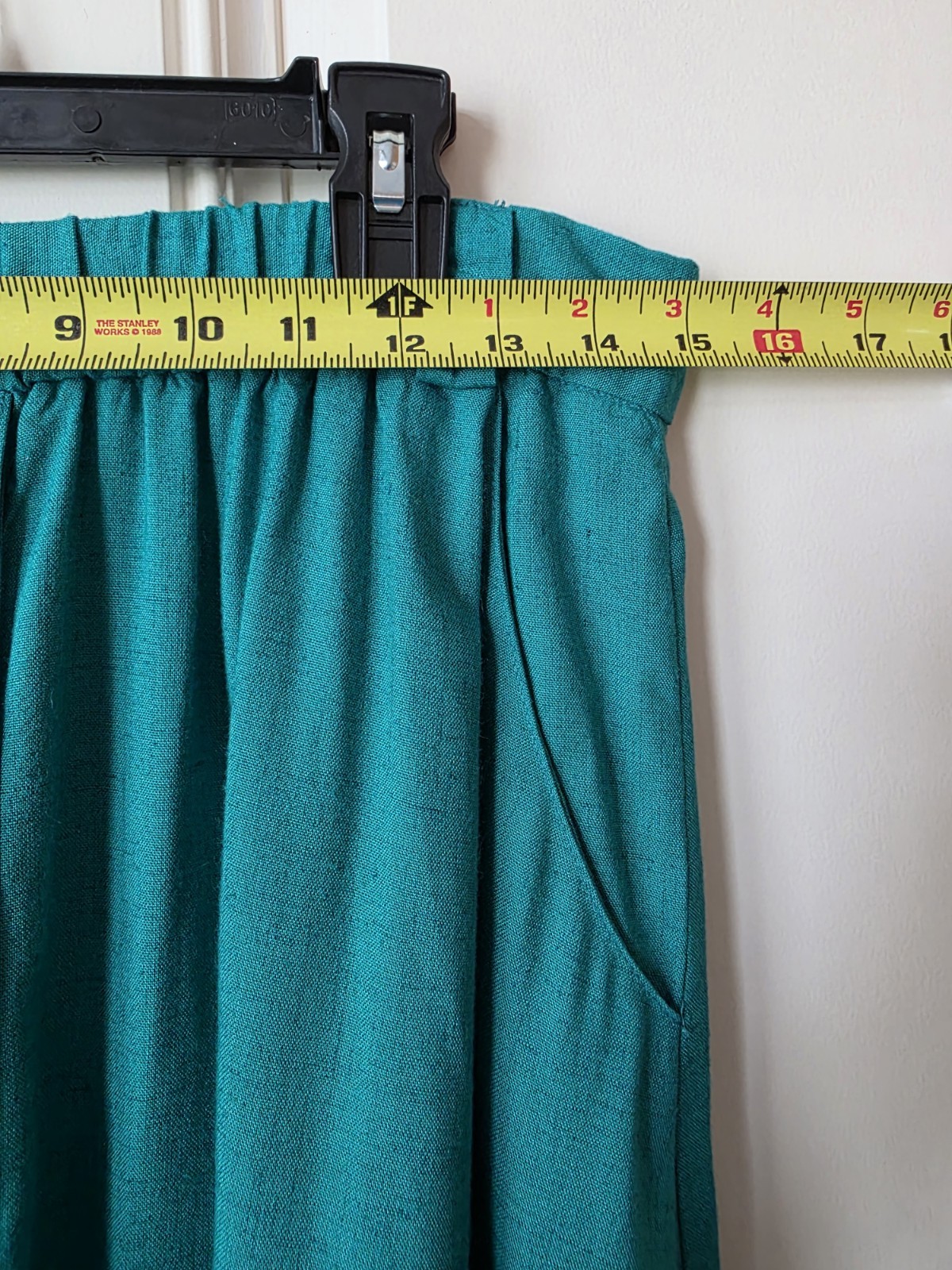 Vintage 70’s Campus Casual Teal Skirt, Sea Shell, Women’s Size Medium