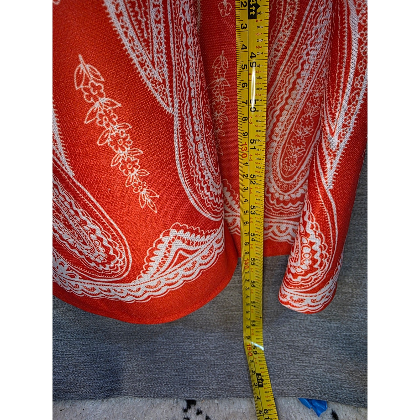 Vintage 70s Jack Hartley Inc Miami Red Bandana Boho Dress Sz Sm *READ*