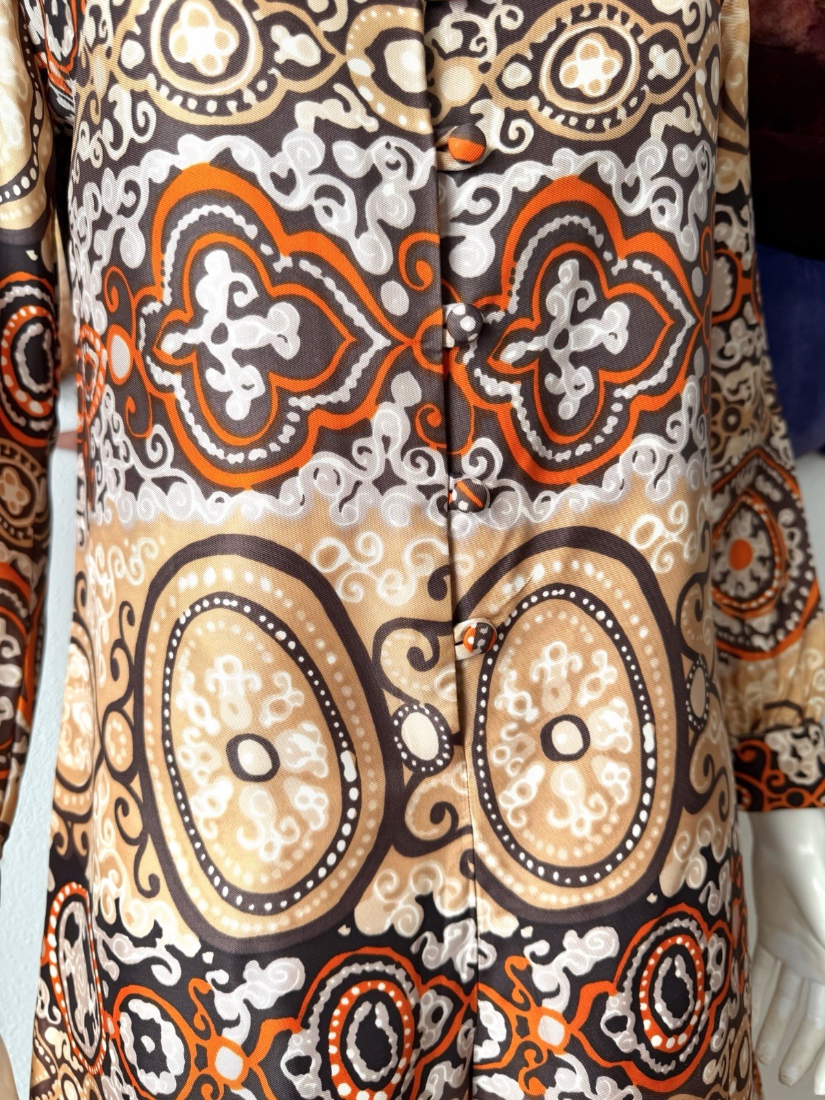 1960s SATIN ROMPER Vintage Jumpsuit ‘Aladdin’ One Piece Shorts Suit Psychedelic