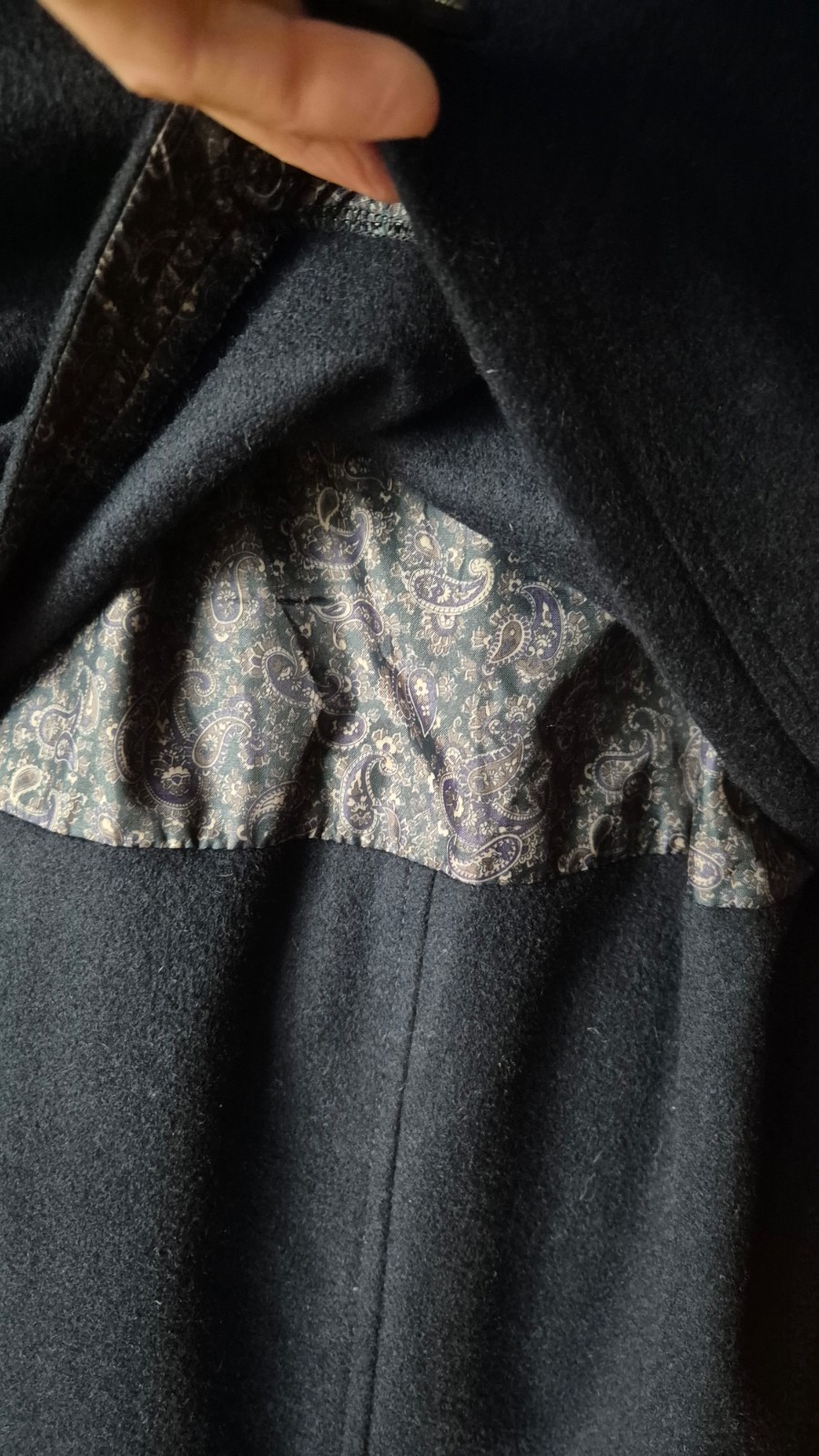 Loden vintage blue-green wool alpaca coat