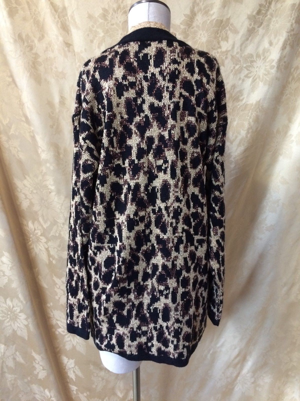 Stylin’ Women’s Retro Nutcracker Oversize Sparkle Animal Print Sweater++SIZE M++