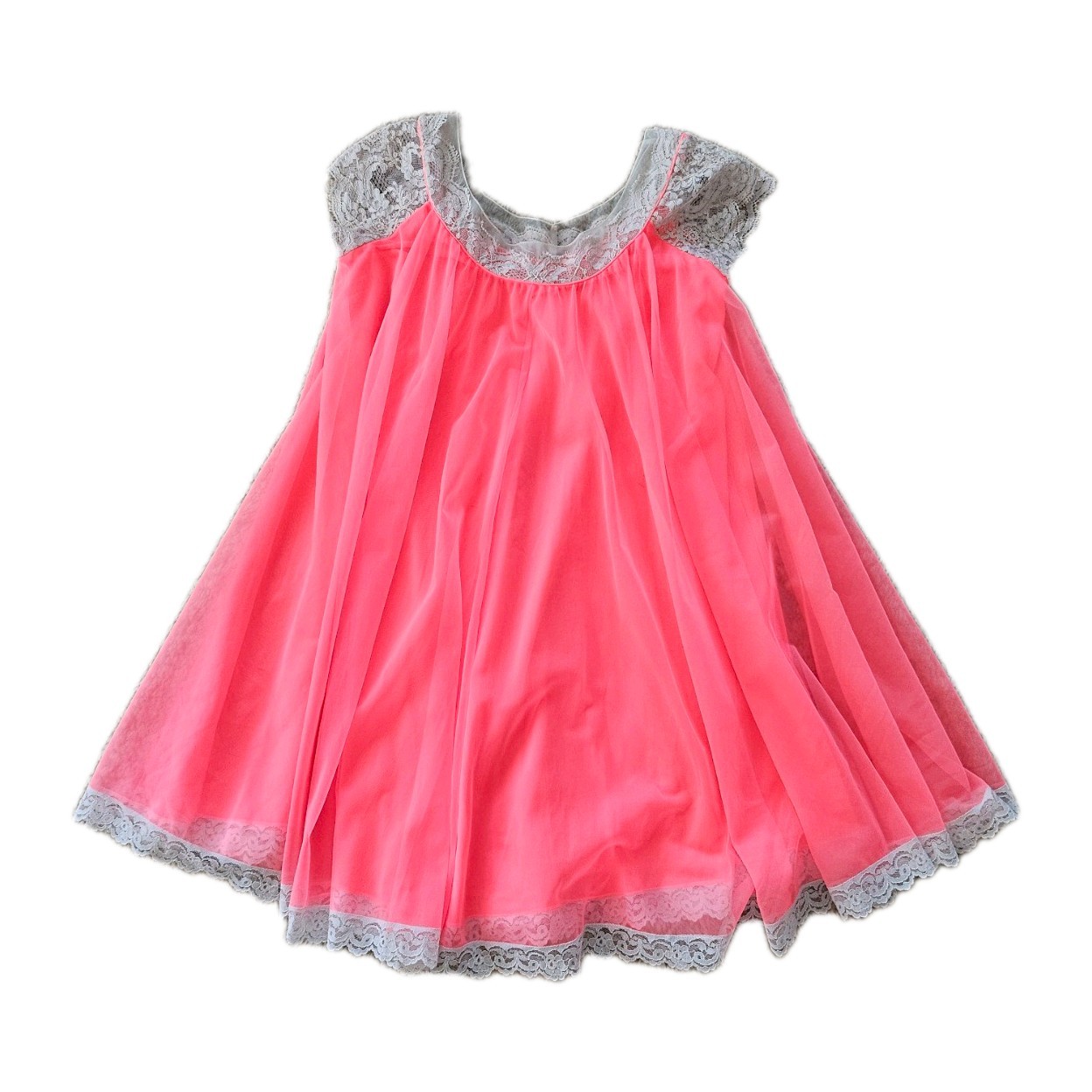 ICONIC Claire Sandra By Lucie Ann Of Beverly Hills Pink Babydoll Nightie Petite
