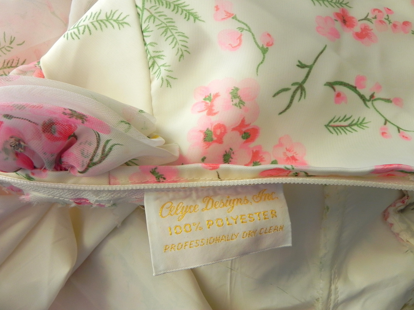 Vtg Cole of Columbus Maxi Dress Floral Spaghetti Strap Empire Waist Size M