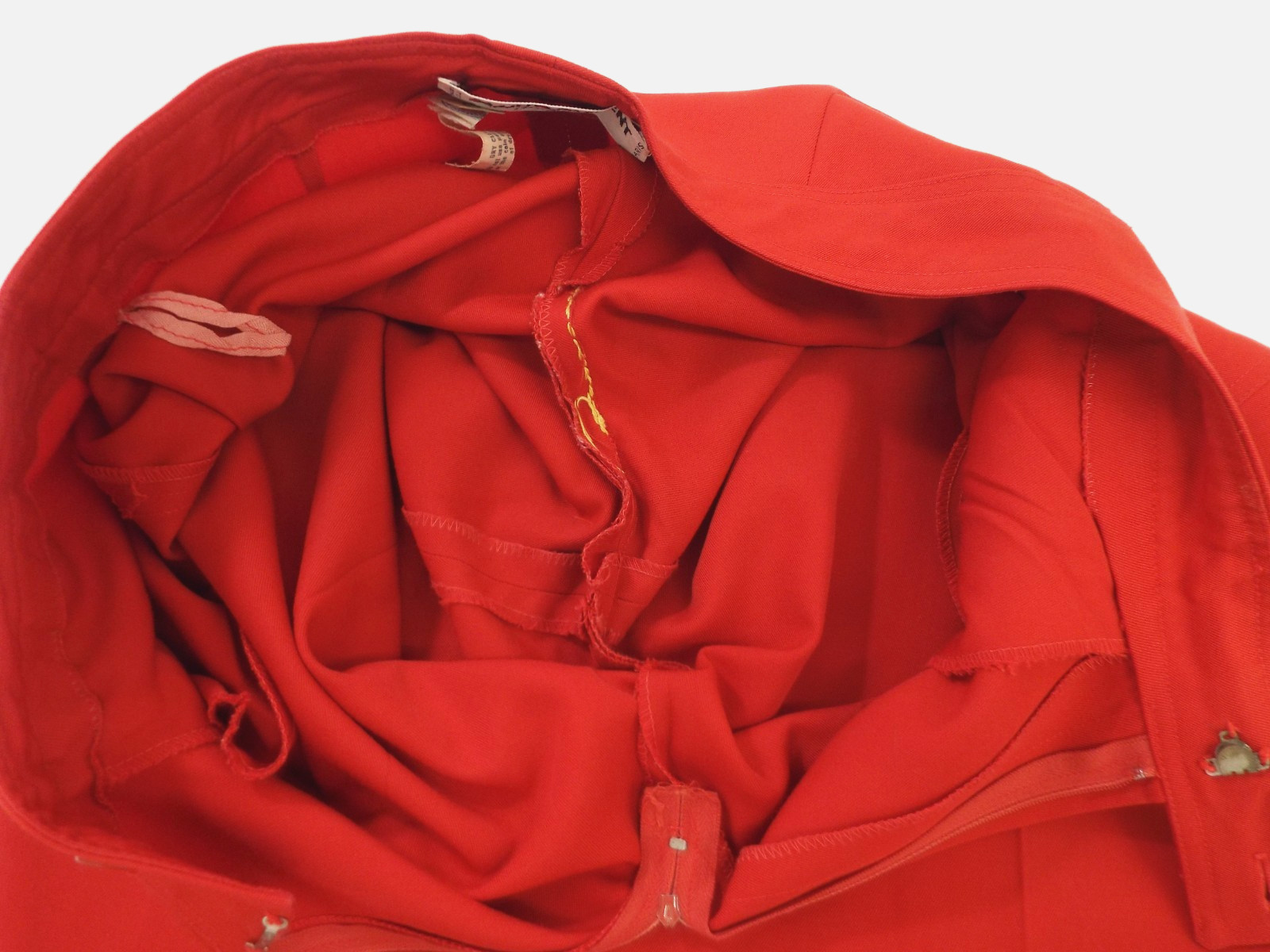 VTG 1970 Yves Saint Laurent Rive Gauche Red Wool Pants YSL Wide Leg Trousers USA