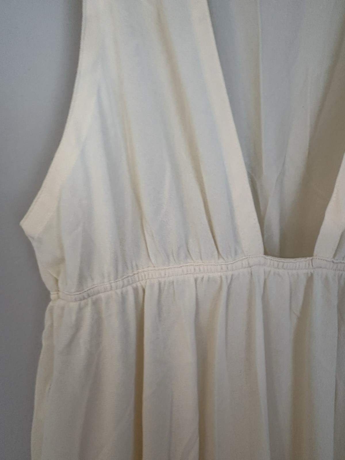 Vtg Scott Barrie BARAD 60s 70s Nightgown MCM L Large RARE Gown Plunging V Neck