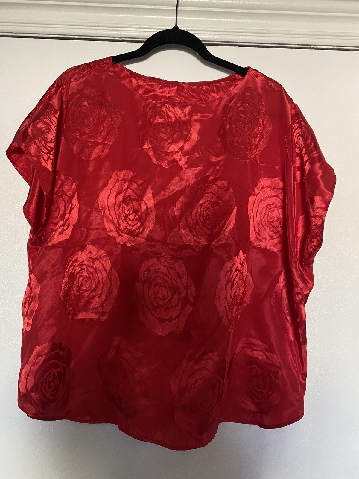Red Rose VINTAGE NWT Mervyn’s Touche’ LA 80’s 90’s shirt Top M L ?