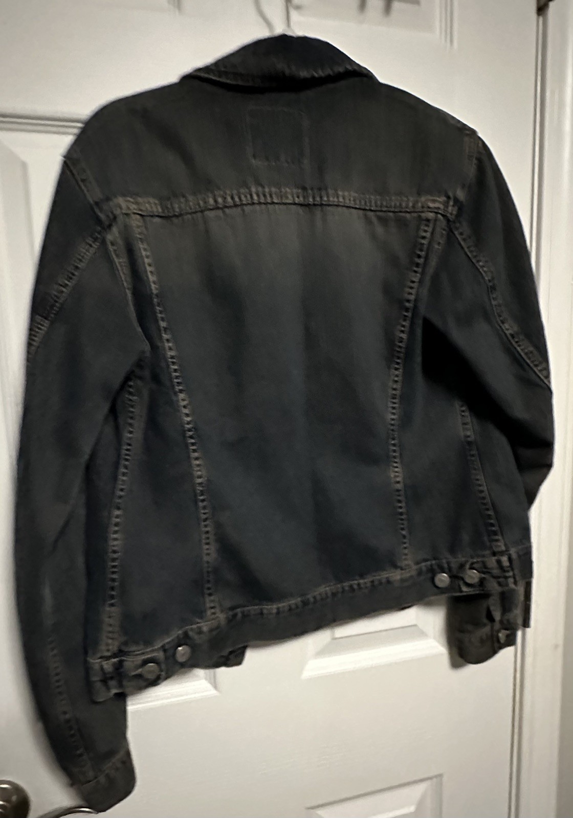 Vintage Sisley Denim Jacket Made in Italy Blue Jean Trucker Jacket Italian Sz S