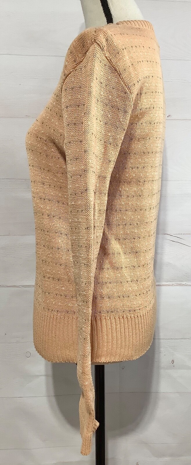VINTAGE sz L MARSHALL FIELD’S The Country Shop peach pullover sweater 70’s 80’s