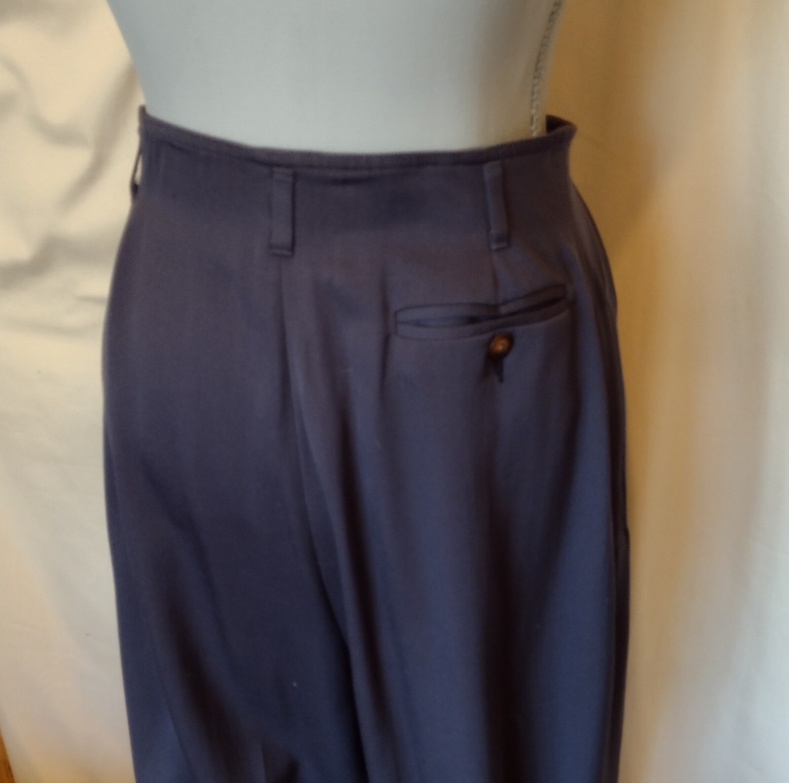 1980’s Ronaldus Shamask 2pc Pant Suit Deep Blue/Grey sz 14