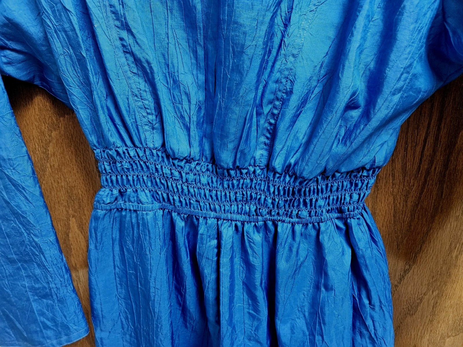 Rare Blue Vintage Electric Blue Jumpsuit Size 10 Elastic Waaistband