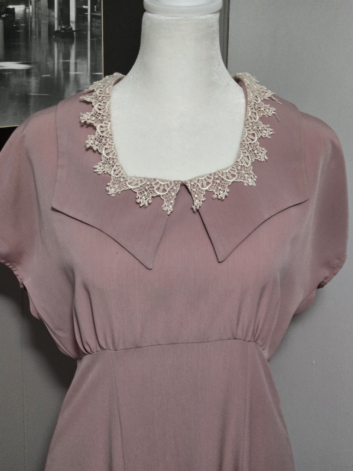 Vintage 80s CDC Mauve Dress Size 8
