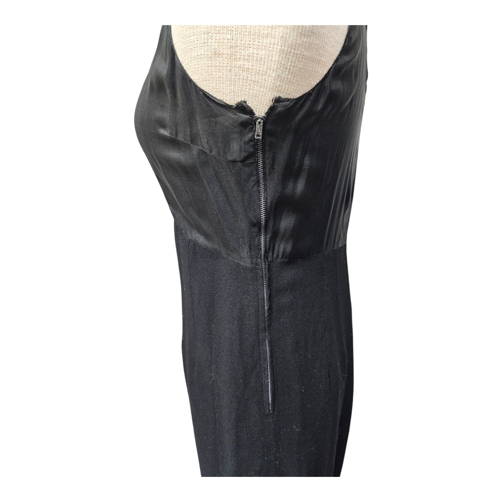 Antique 1920’s 30s Black 2 Piece Shift Dress & Jacket Flapper Style S/M