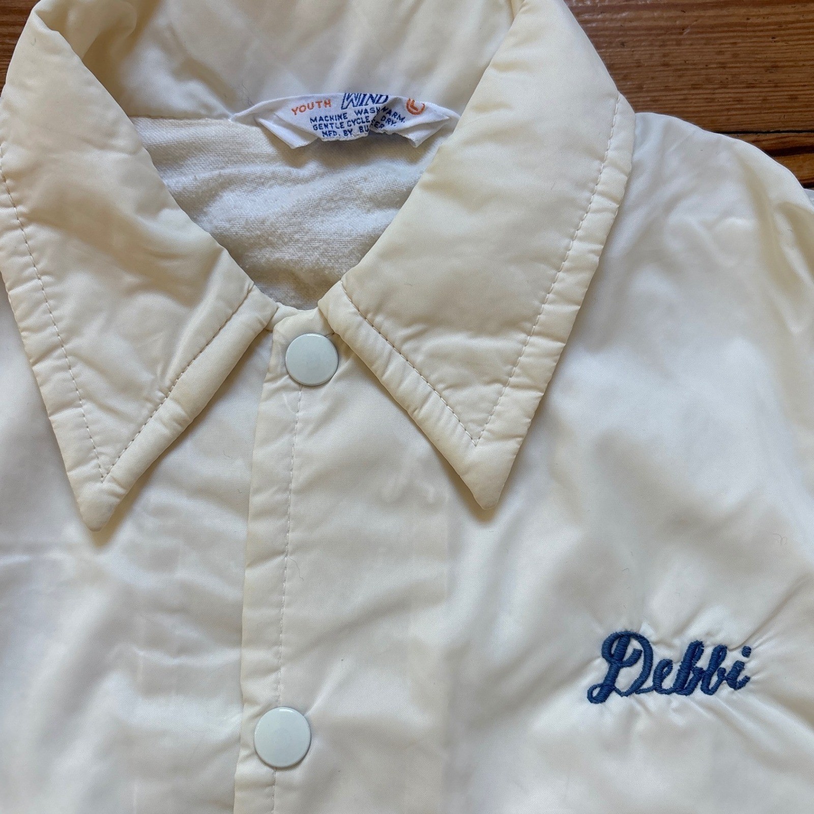 West Wind Coach Jacket Women White Good Vintage Bobs Locker Room SIZE L