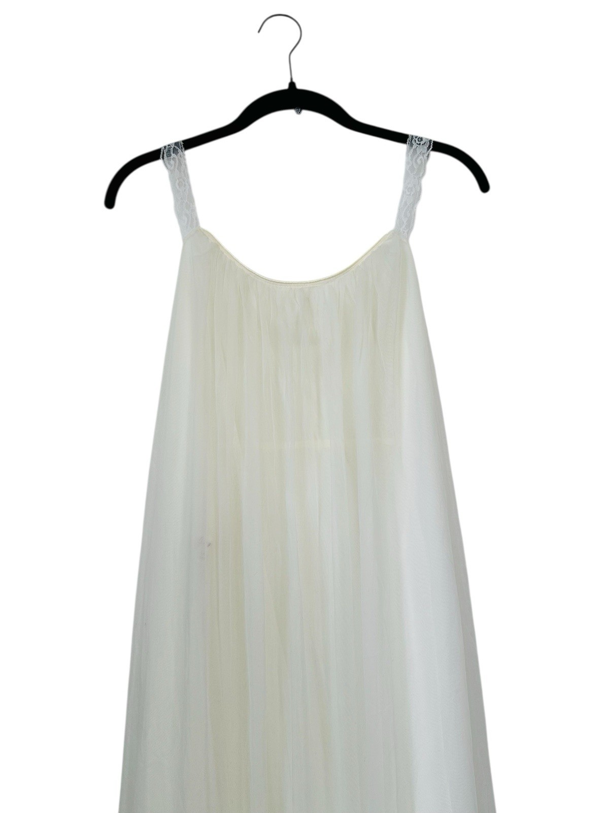 Vintage 70s Jenelle Of California Chiffon Lace Nightgown Dress Romantic Cottage