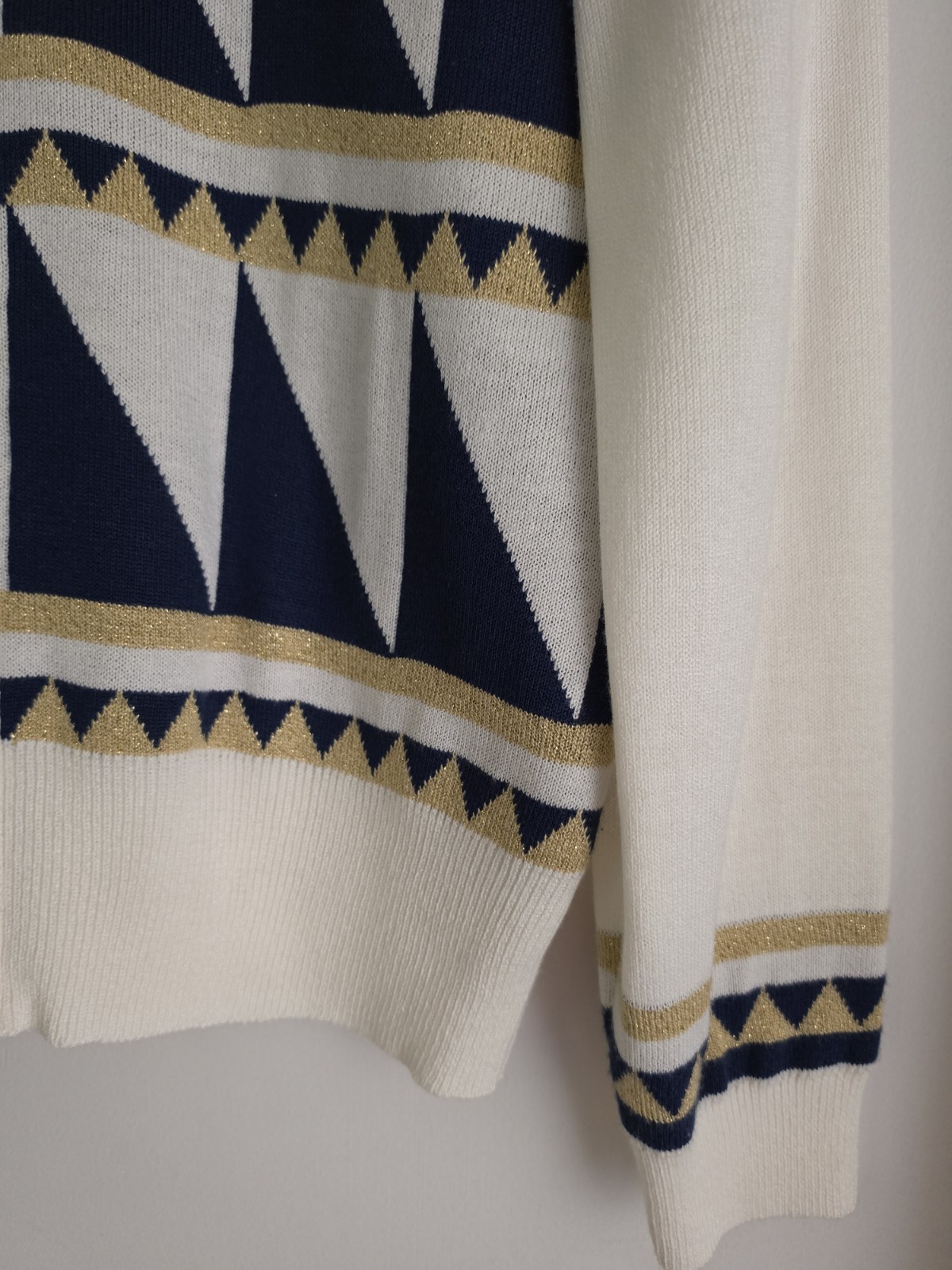 Vintage 80s Voyager by Patchington Zip Front Sweater USA Nautical Size Small