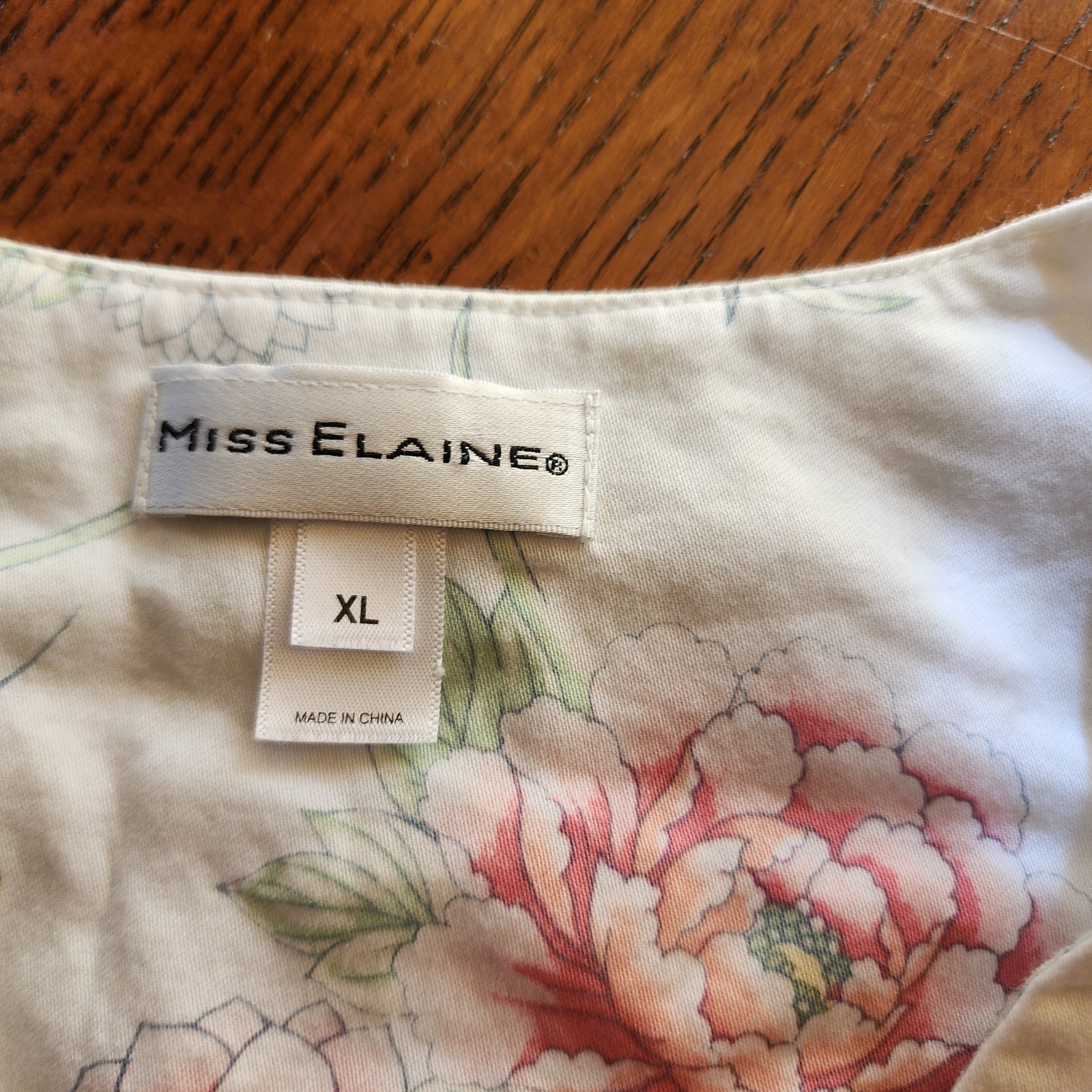 Miss Eileen floral Gown House Coat Full Zip Vintage Lightweight Breathable XL