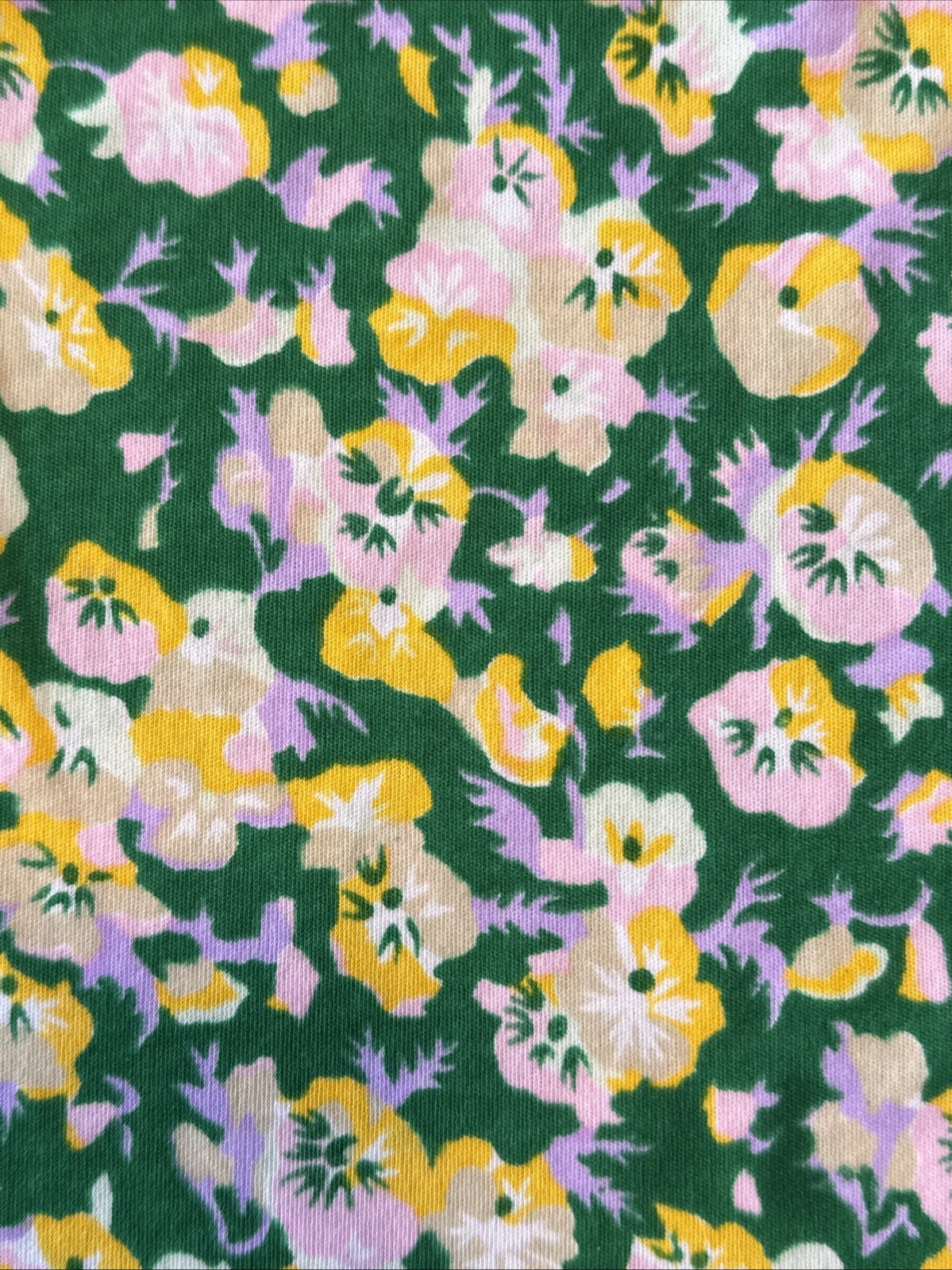 Vintage 1970s Polyester Tank Top Maximalism Flower Power Print Women’s XS/S