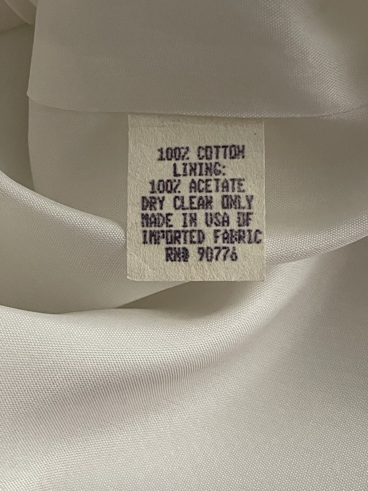 NWT’s Vintage MODE White Cotton Gold Color Button Accents Sheath Lined Dress Sz6