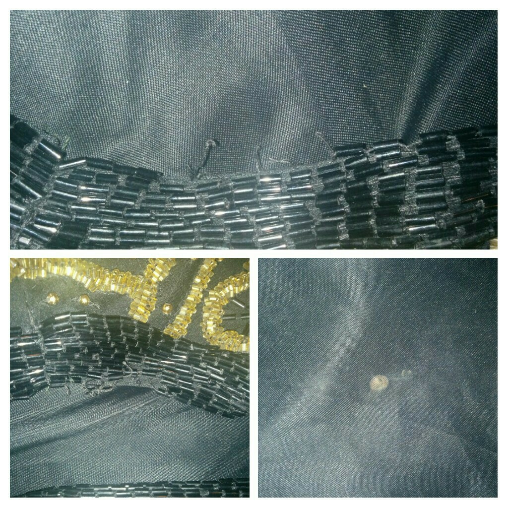Vtg 80’s Nite Waves By Samir Suri Heavily Beaded & Sequin Gold Black Silk Jacket