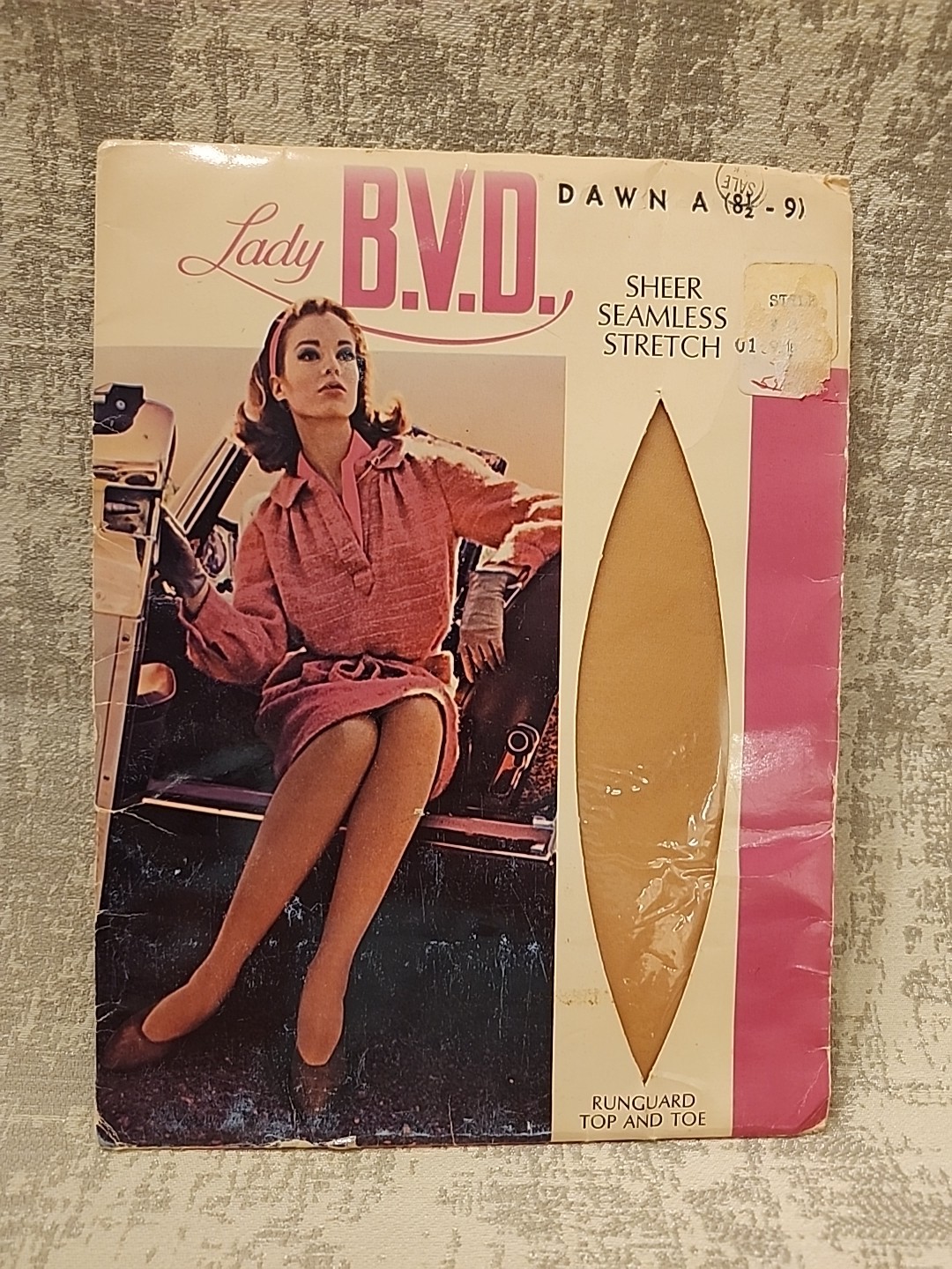 Vintage Lady BVD Sheer Seamless Stretch Nylons Dawn Size A (8 1/2-9)