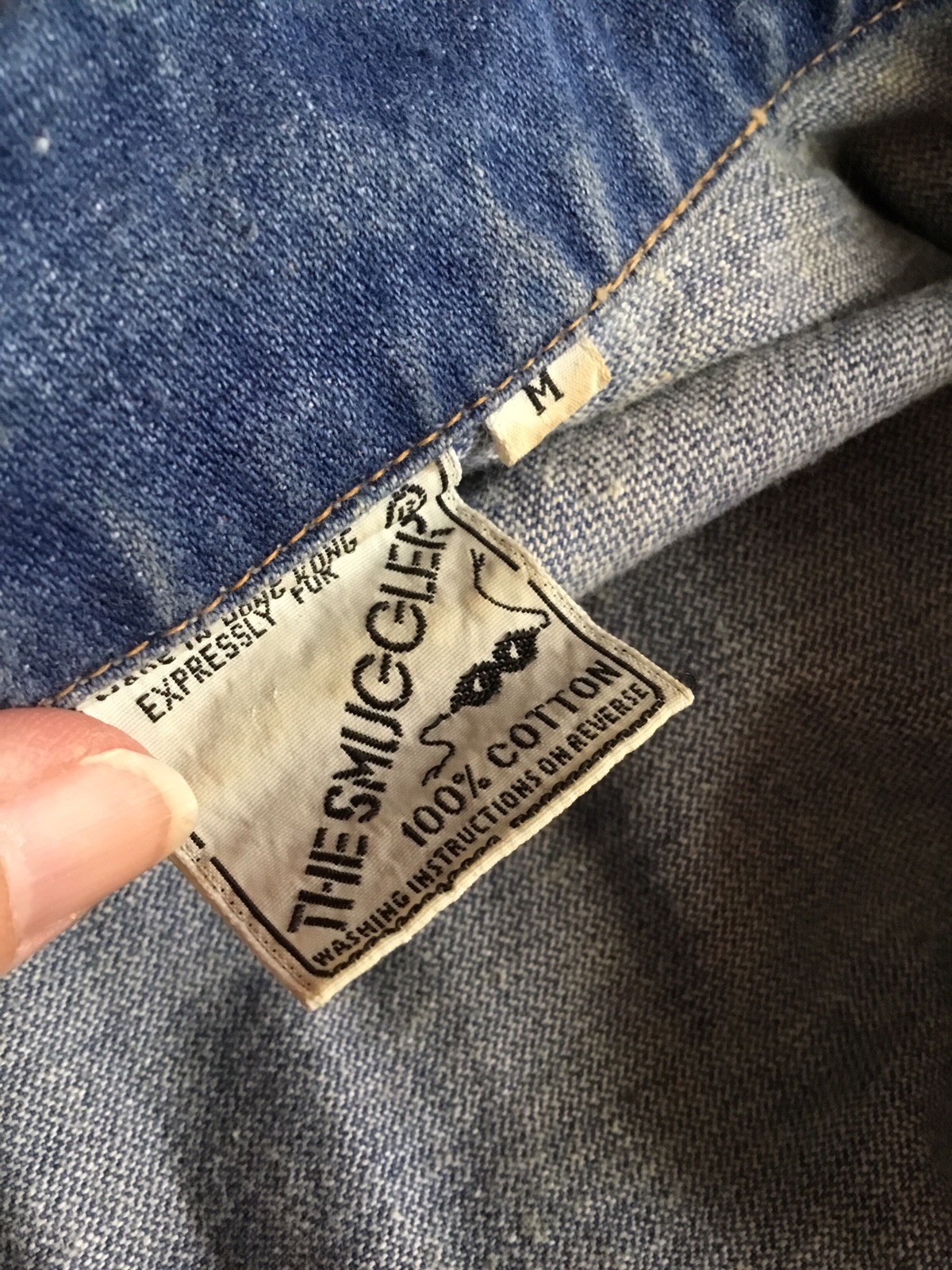 70s Vintage Jean Denim Midi Western Dress The Smuggler Size M