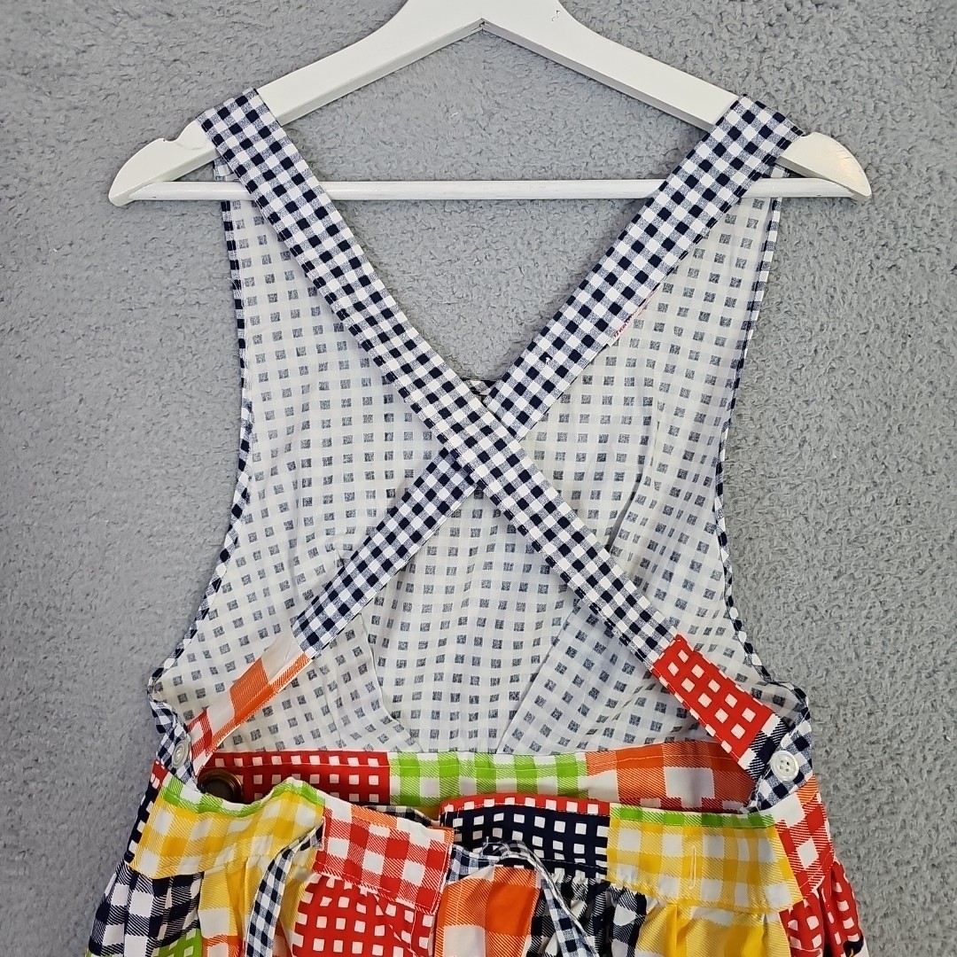 Vintage 60s 70s DESIGN HOUSE Patchwork Cottage Core Apron Jumper Maxi Dress