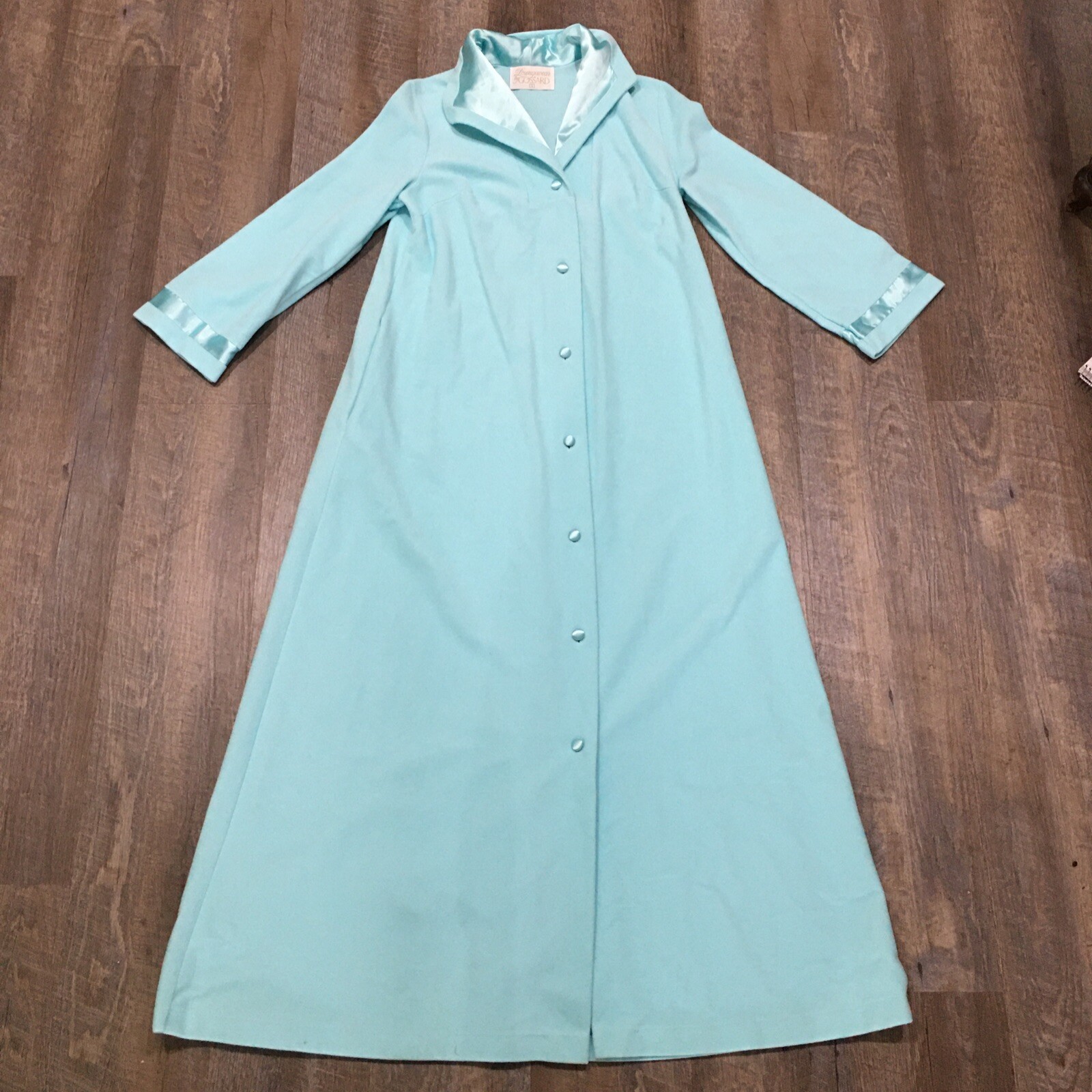 Vtg Loungewear Gossard Teal Soft Lounge Robe Small