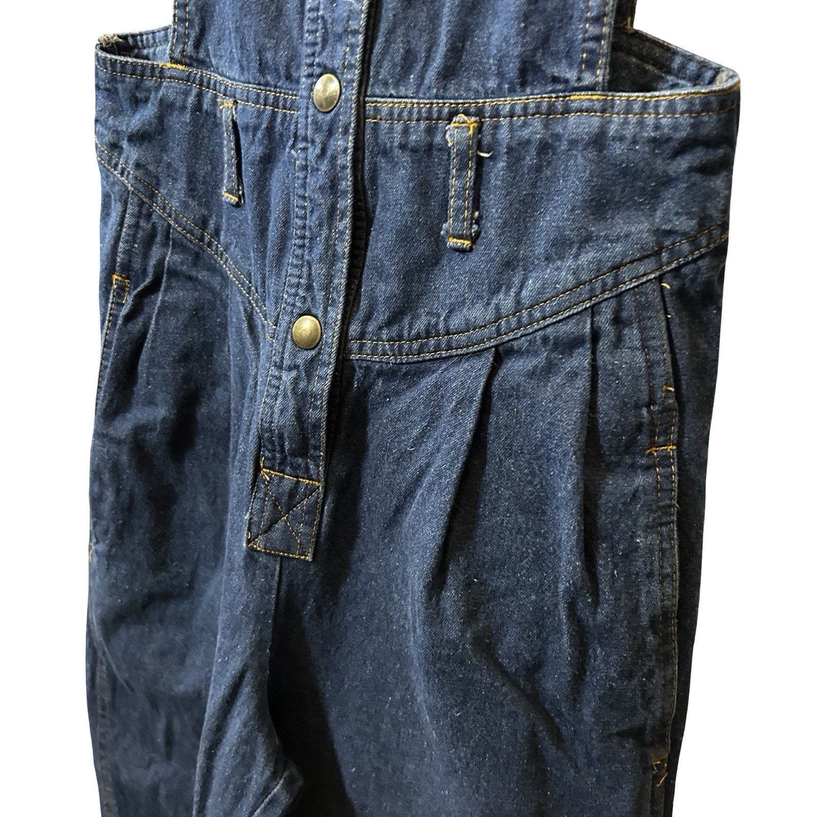 80s Ideas Vintage Denim Overalls | Boho Snap Front | USA Made