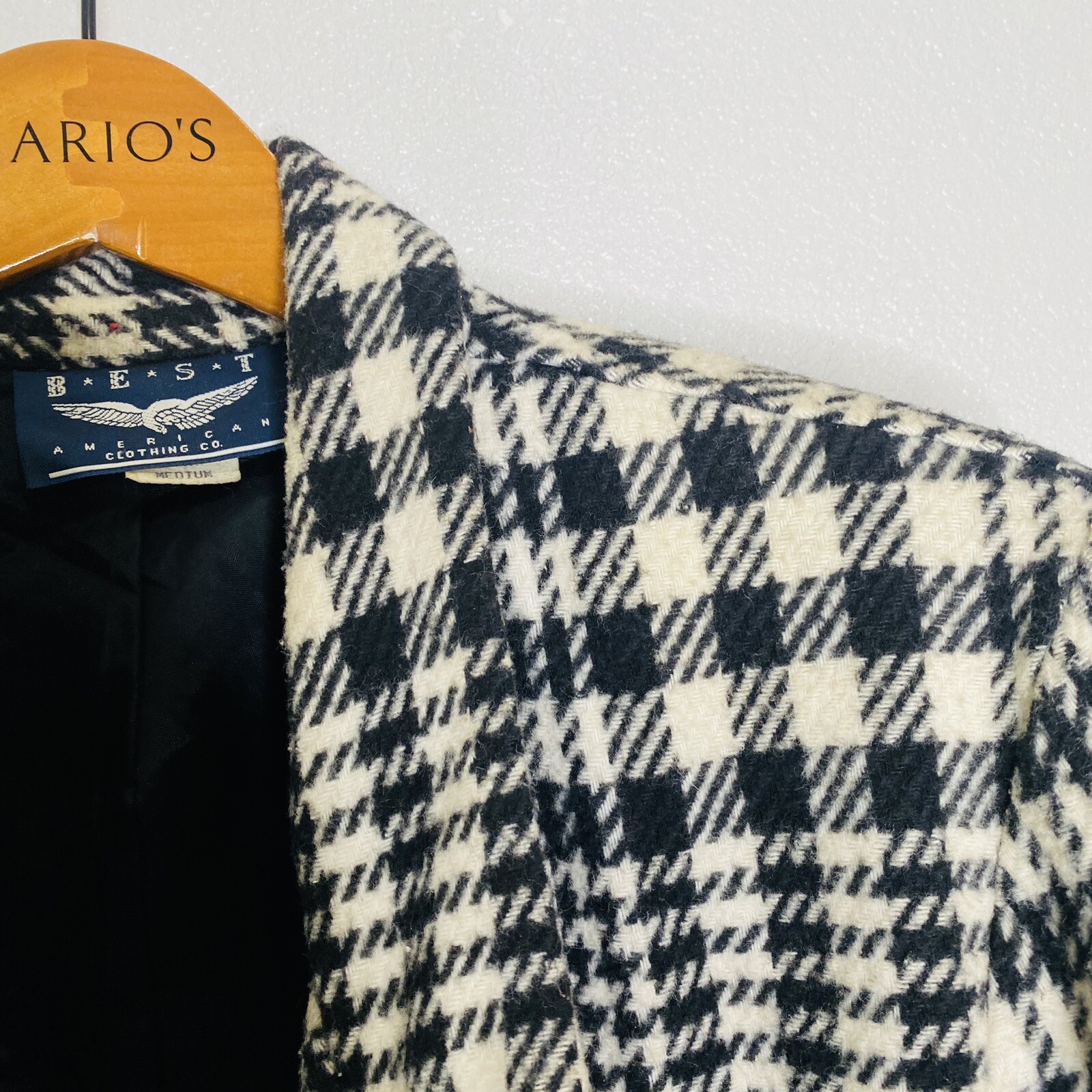 Best American Clothing Co. Vtg Blazer Women’s M 25% Woop Houndstooth Lined USA