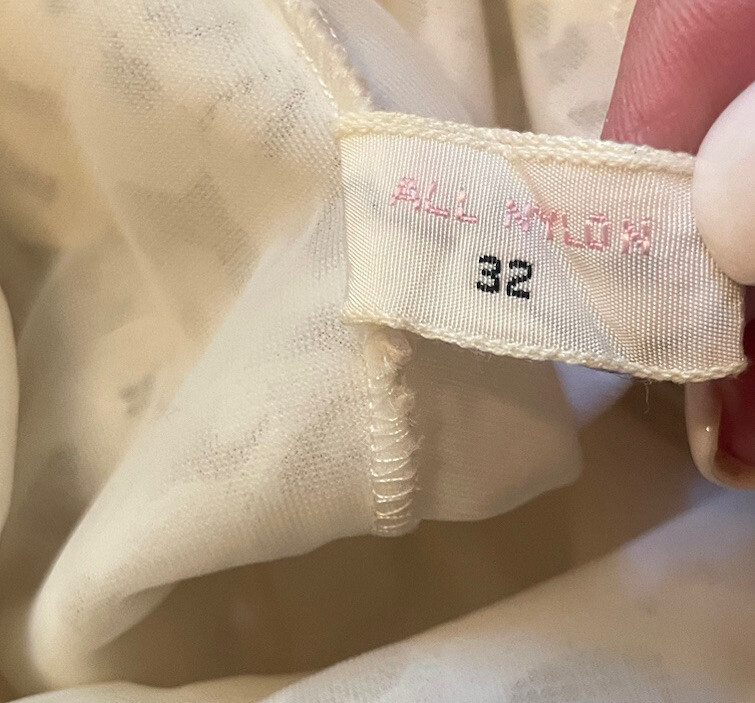 Vintage 50’s Shadowline Nylon Chiffon Lace Nightgown Bridal 32 Ivory Belt Waist