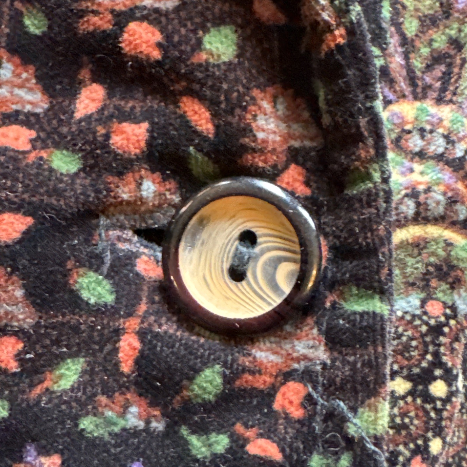 Vintage 1970s Velvet Patchwork Floral Black Blazer Womens XS/S/M *SEE MEAS!