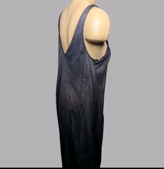 VTG 1950s Vassarette Maxi Slip Dress Nightgownown Layered Chiffon Lace Black 36