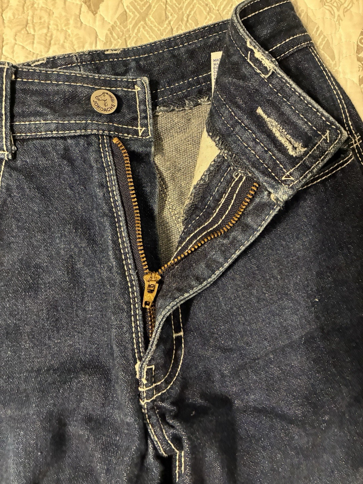 Vintage Jordache Dark Wash Jeans W/Horse Head Logo White Stitch Women’s Size 27