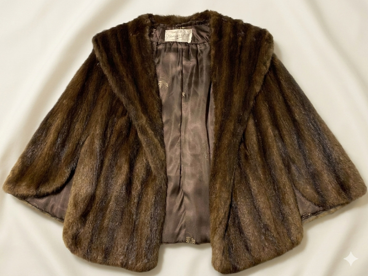 Preowned – Vintage Real Mink Fur Stole Shawl – George’s Furs