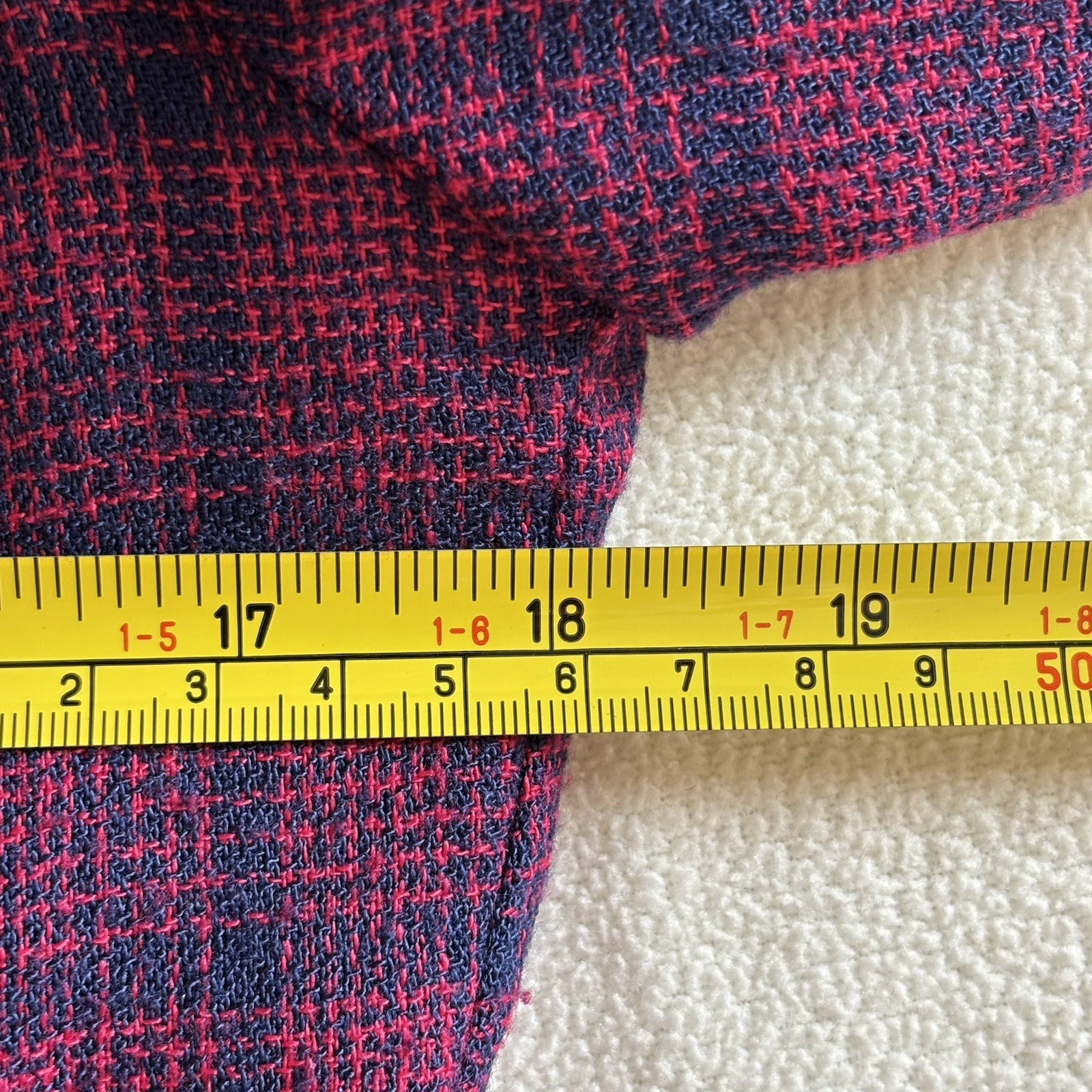 Vintage 80’s Jacket Blazer Sz 8 Double Breasted Plaid Purple Blue Retro Colorful