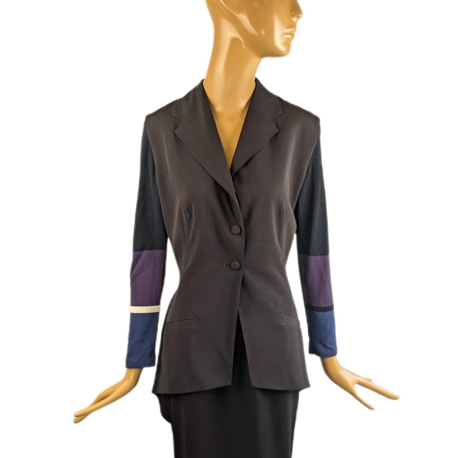Vintage 90’s Marithe Francois girbaud femme structural blazer long line blazer