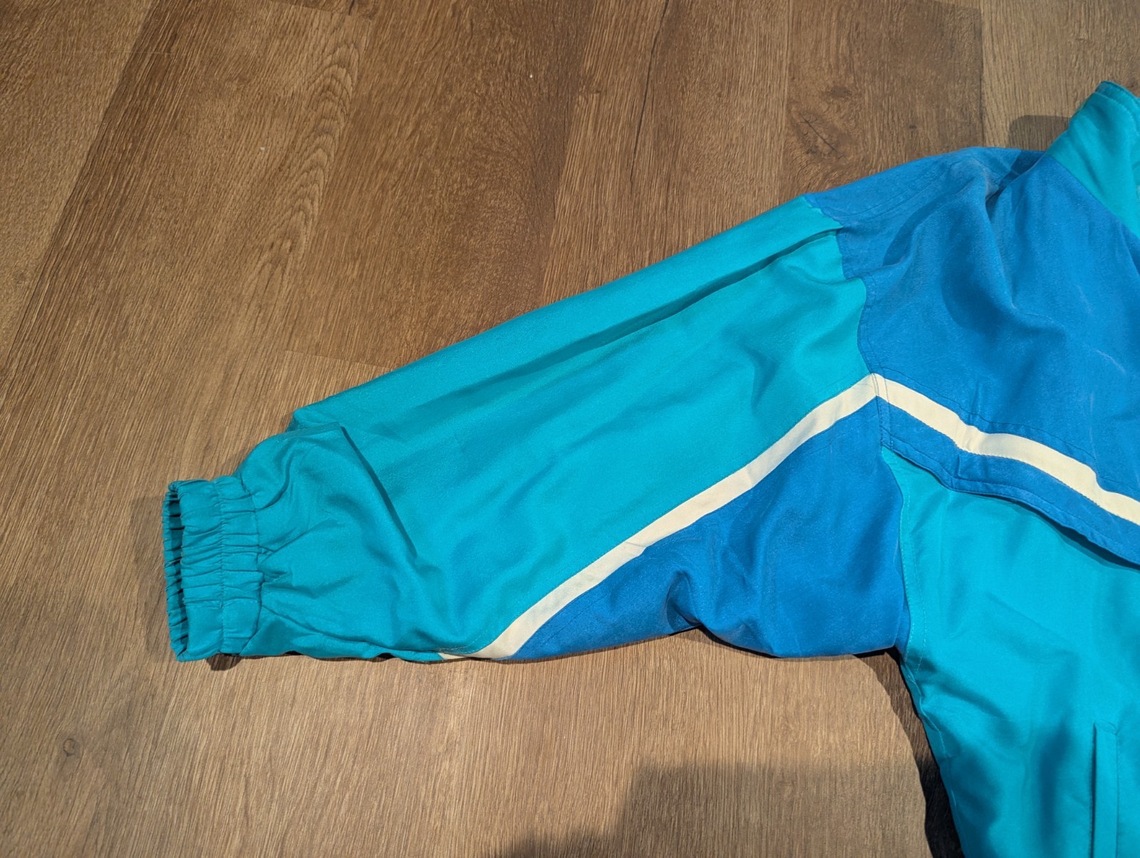 Vintage 80s 90s Avait Sportif Teal Blue Windbreaker Track Suit W Petite Medium