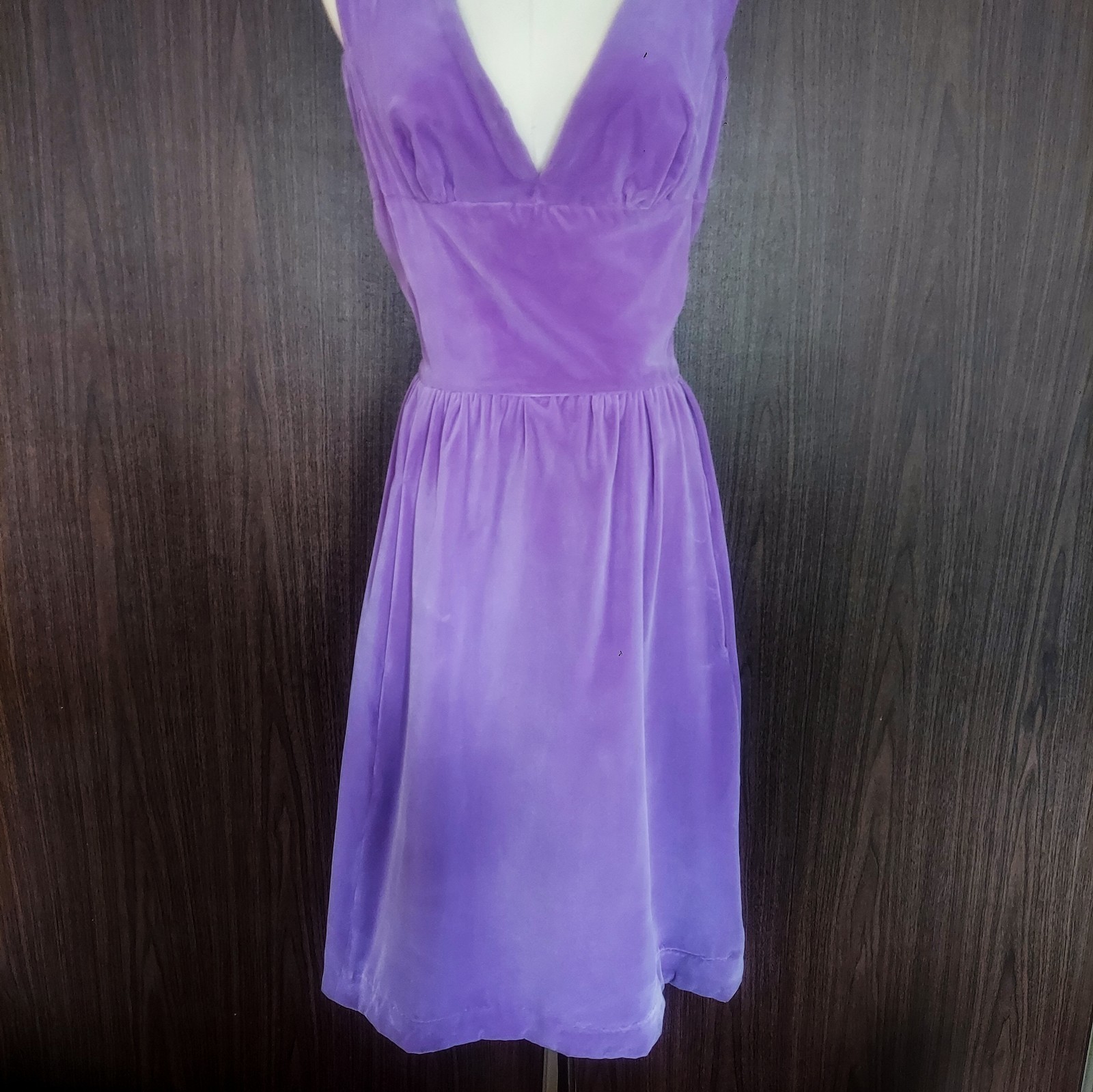Vintage 1960s lavender velvet cocktail Marilyn Monroe Bombshell Pinup dress
