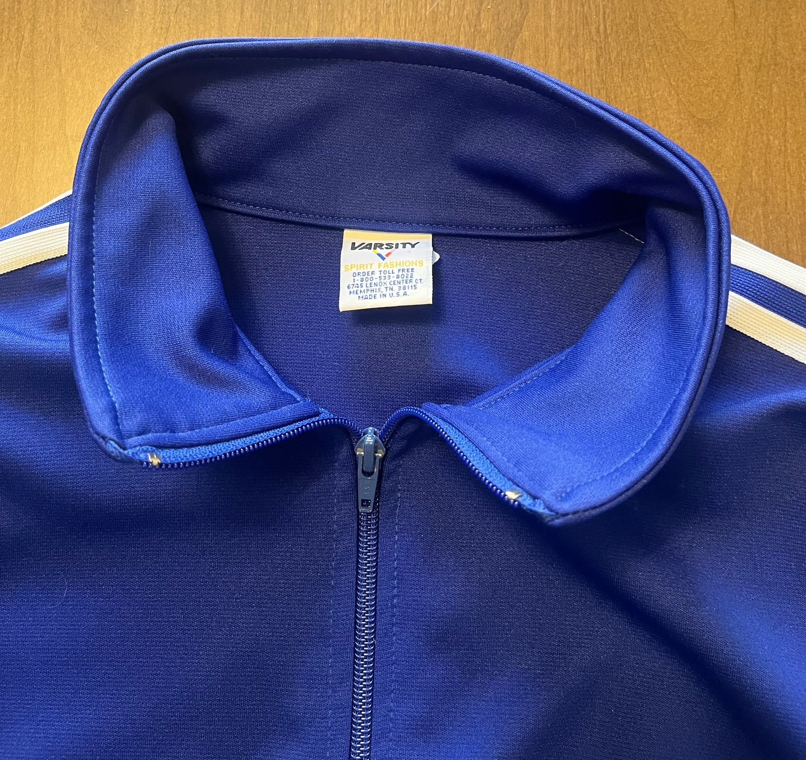 Vintage Varsity Spirit Fashions Cheer Jacket Blue Full Zip USA Made Size L