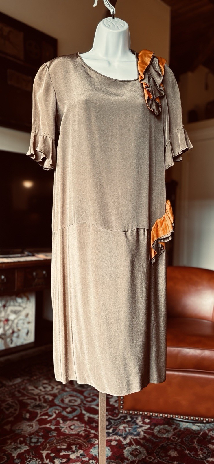 Antique Late 1920’s Early 1930s Vintage Drop Waist Dr