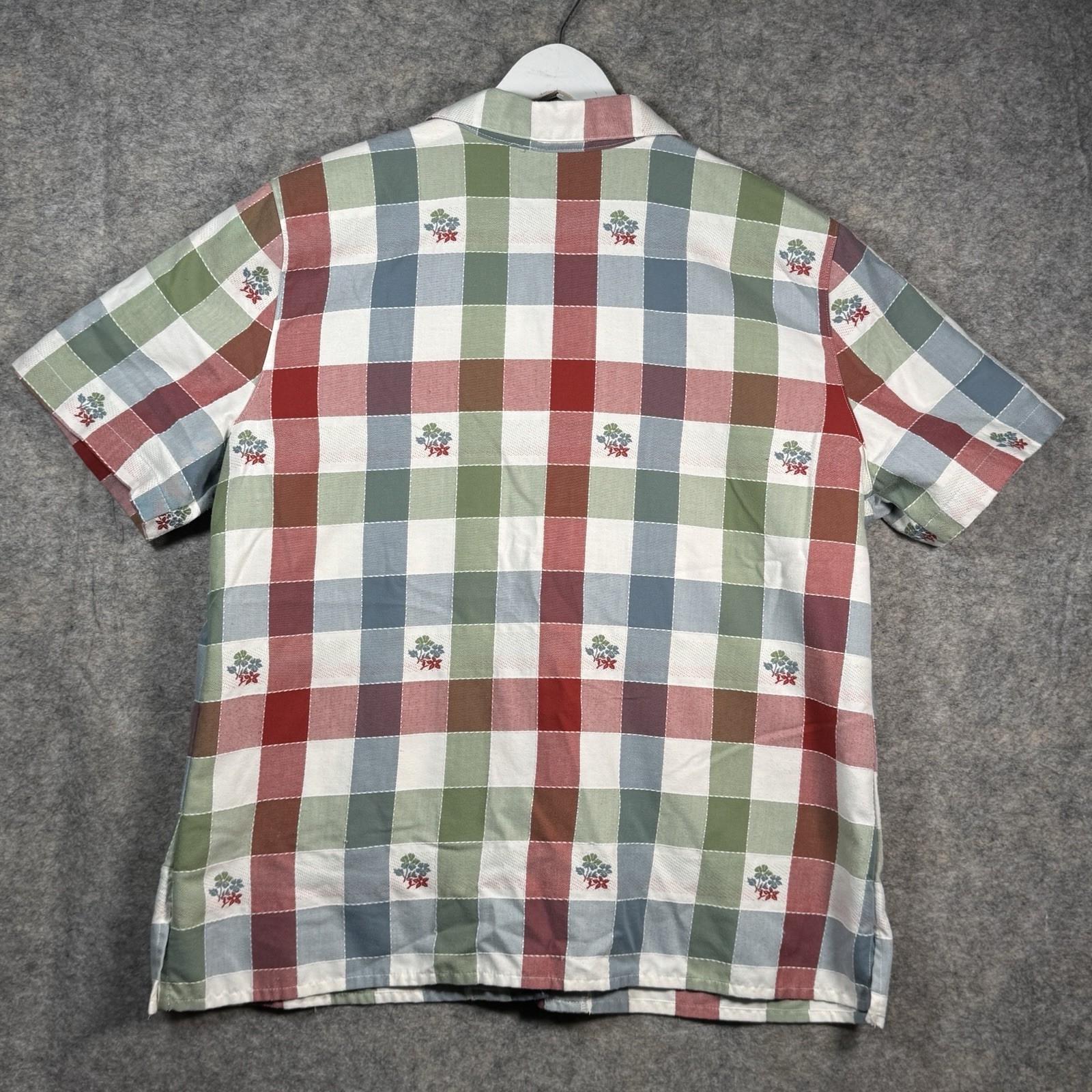Vintage 90s Womens Alfred Dunner Plaid Embroidered Button Down Shirt Size 20