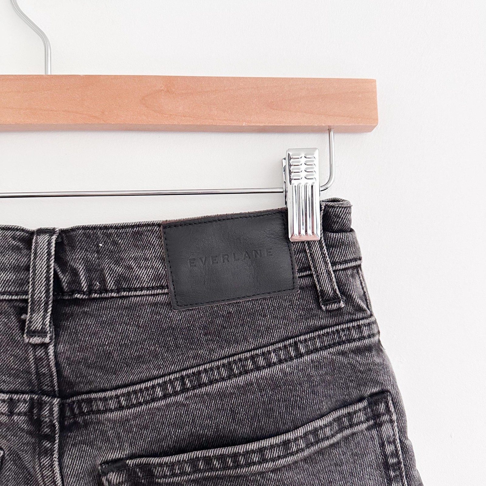 Everlane The Way High Jean Washed Black High Rise Straight Leg Size 24