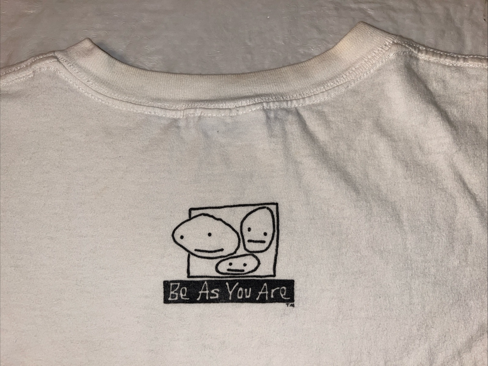 vtg 1999 MADE IN USA Margarita Girl cartoon Be As You Are white shirt XL womens