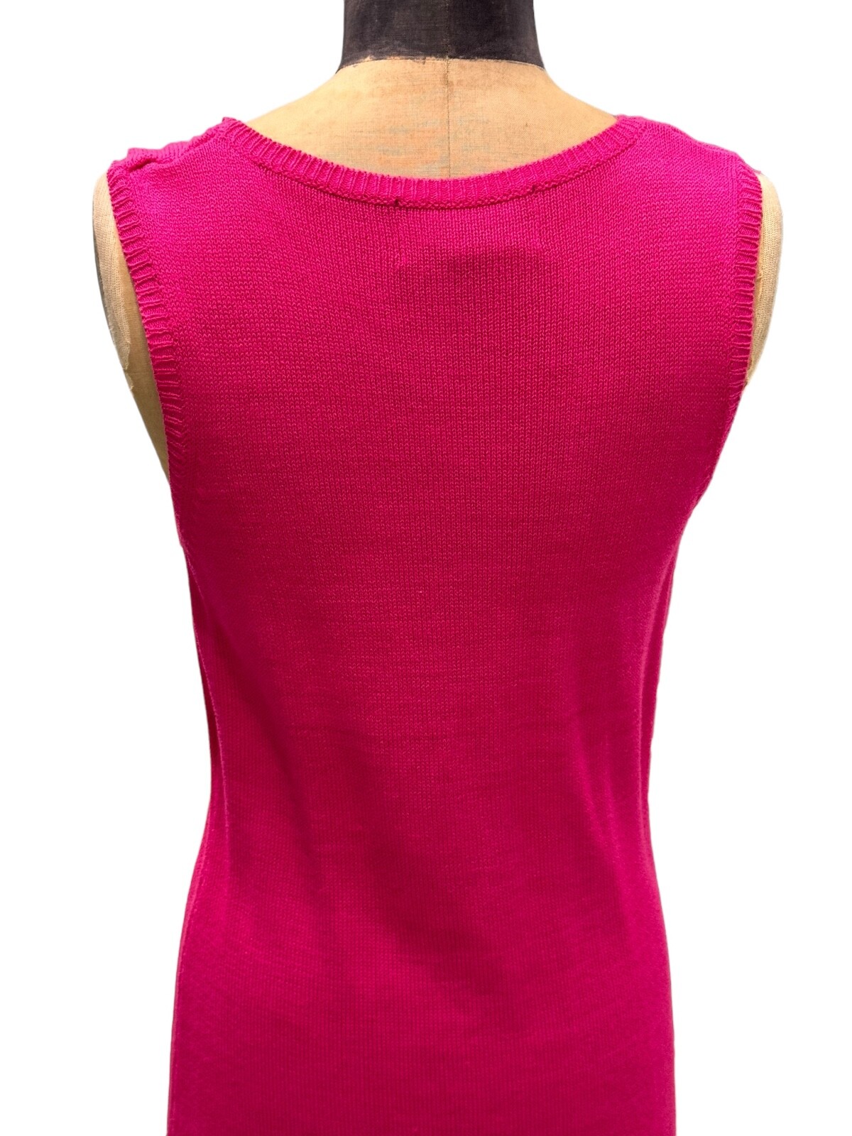 Vintage Nina Charles For Kasper ASL Pink Cotton Knit Dress Med.