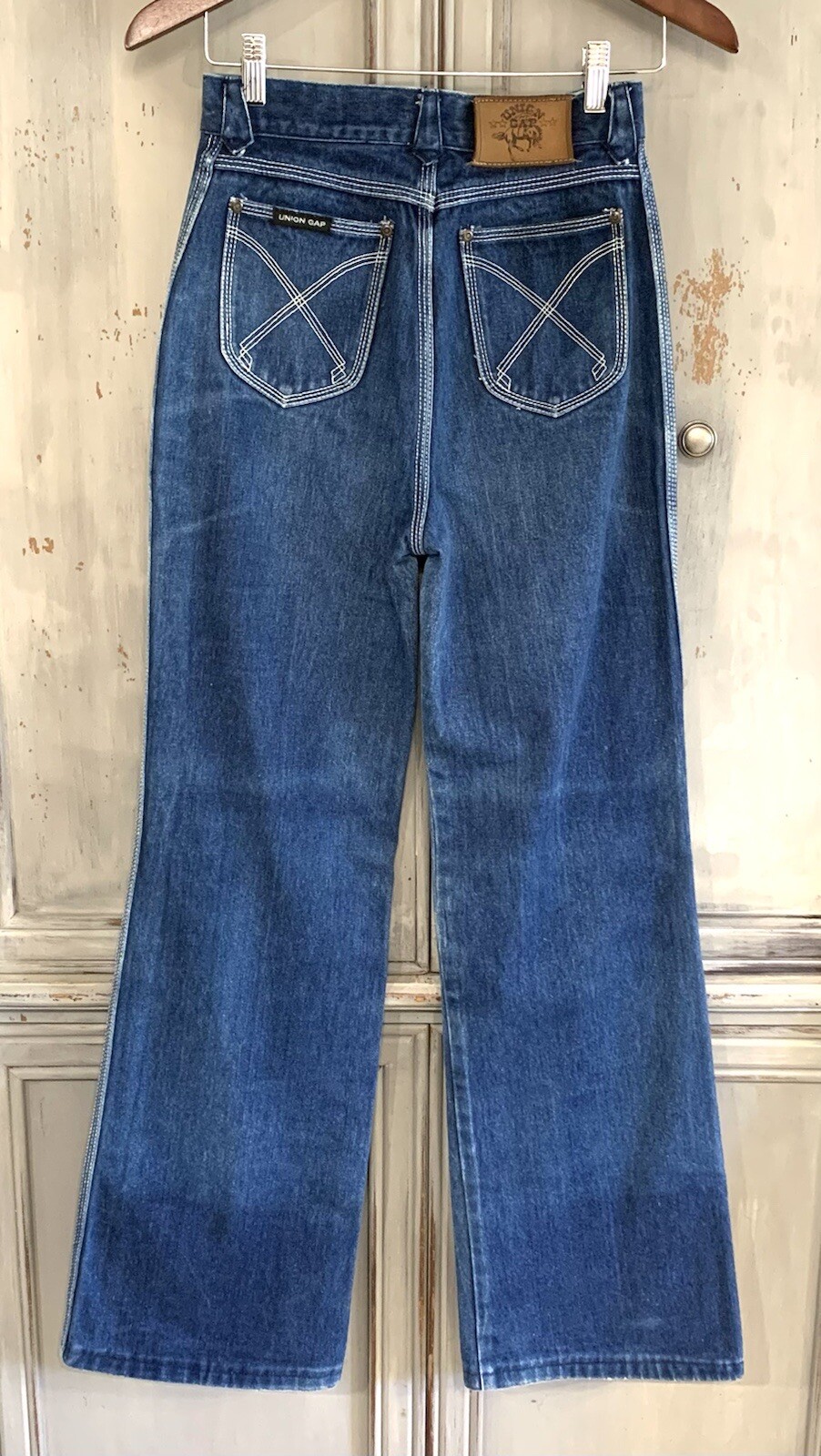 Union Gap Vtg. 70’s High Waist Wide Leg Flare Jeans Sz 25×30.5