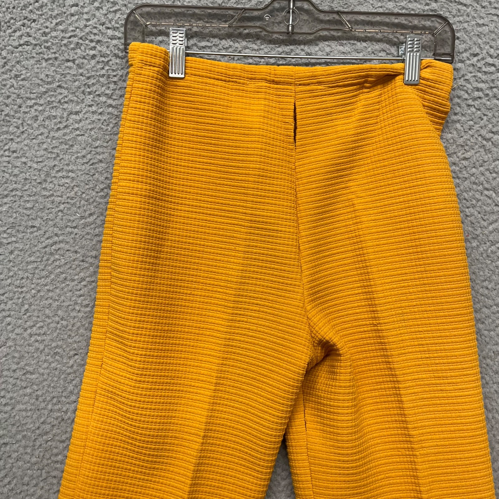60’s Leisure Pant Set Womens S Marigold Yellow Textured Dacron Polyester 70’s