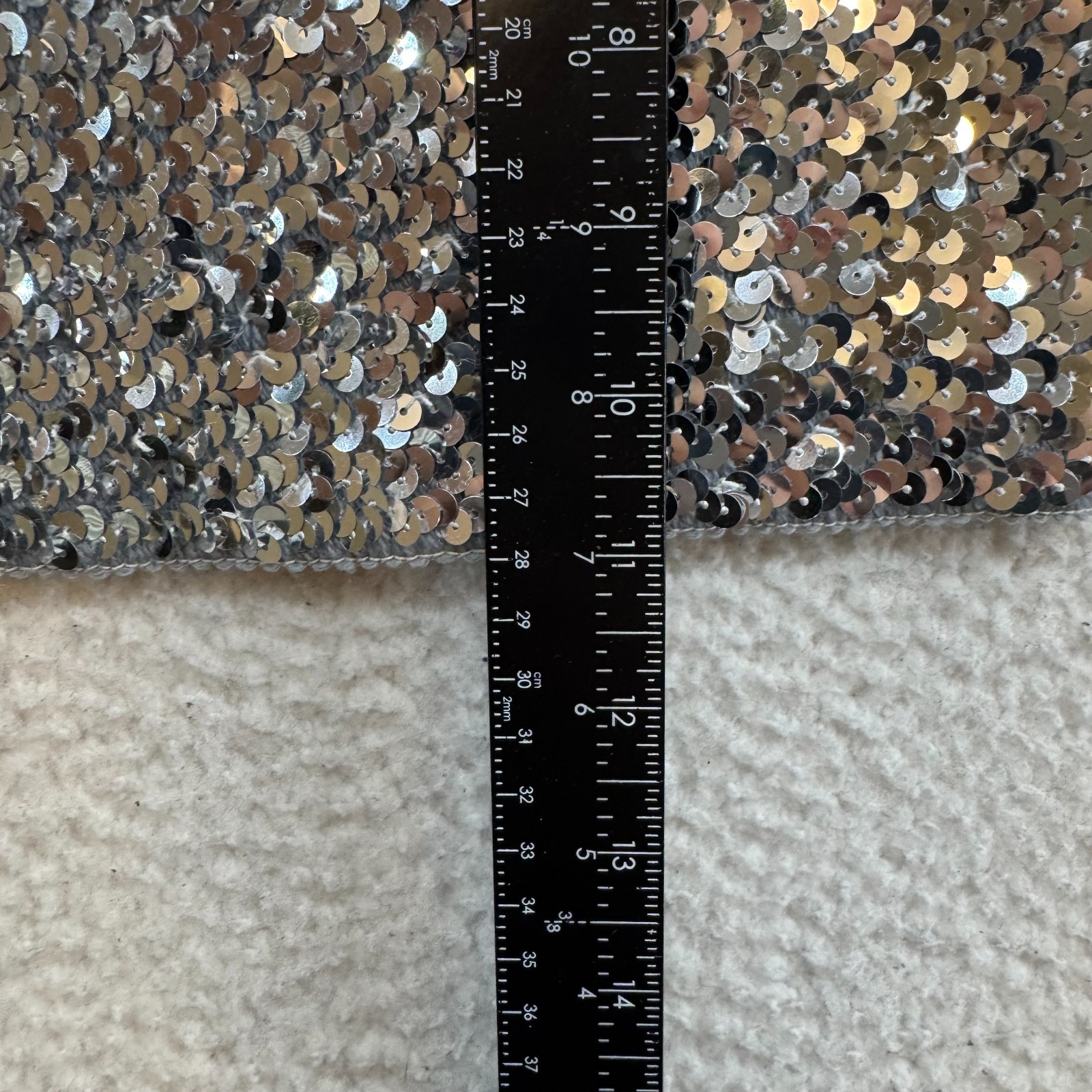 Y2K Vintage Sequin Tube Top Small Medium Silver Metallic New Years Rave Club