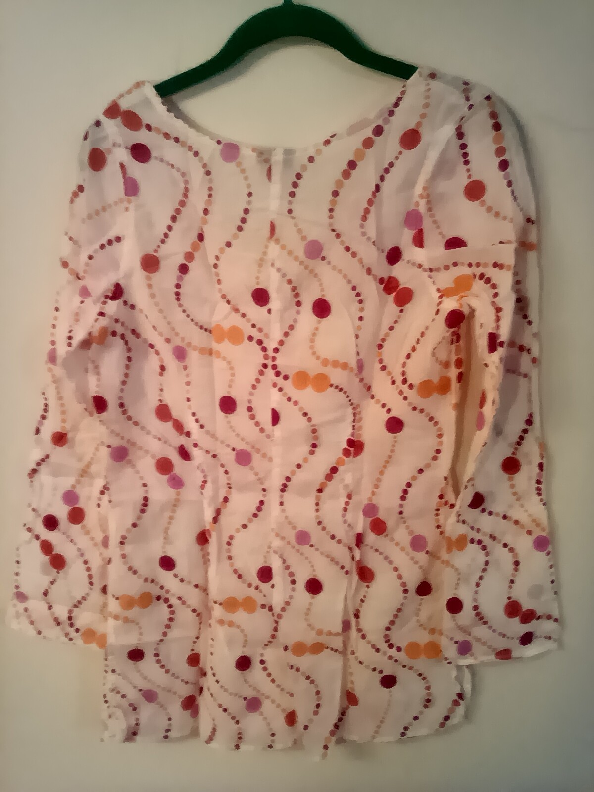 Lot of 2 Vtg Tops multicolor City Lights & coral Deb brand Small