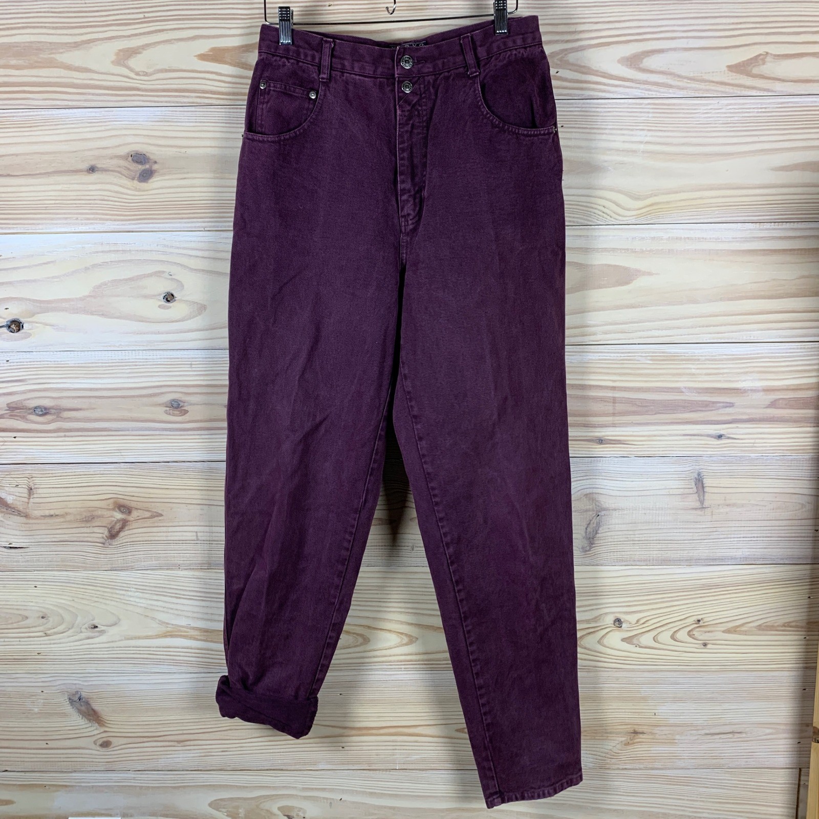 Nuovo County Seat Jeans Women 13/14 L Purple High Rise Tapered Denim 90s Vintage
