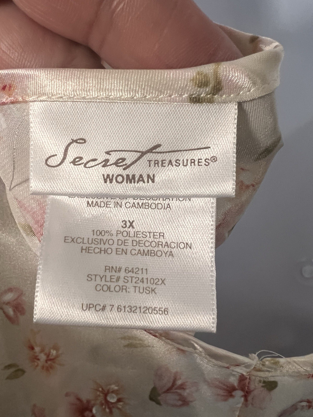 Secret Treasures Nightie Size 3x Peachy Nightgown Nightie Silky